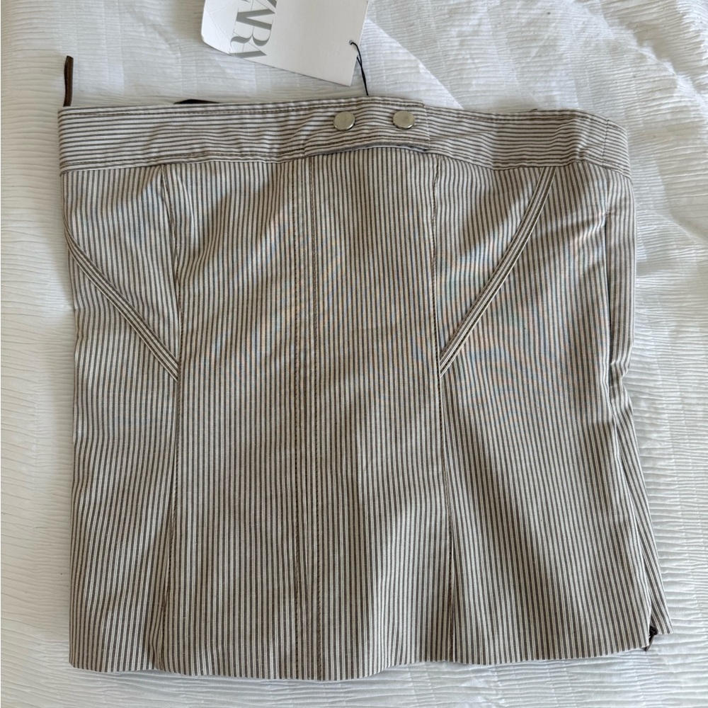 ZARA strapless striped tube top